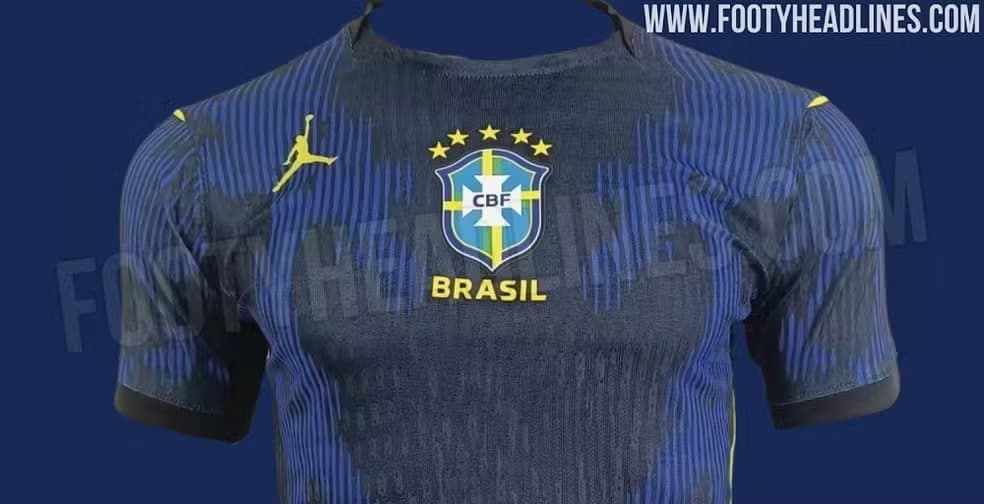 Vazamento do novo uniforme azul escuro da Seleção Brasileira para Copa do Mundo 2026