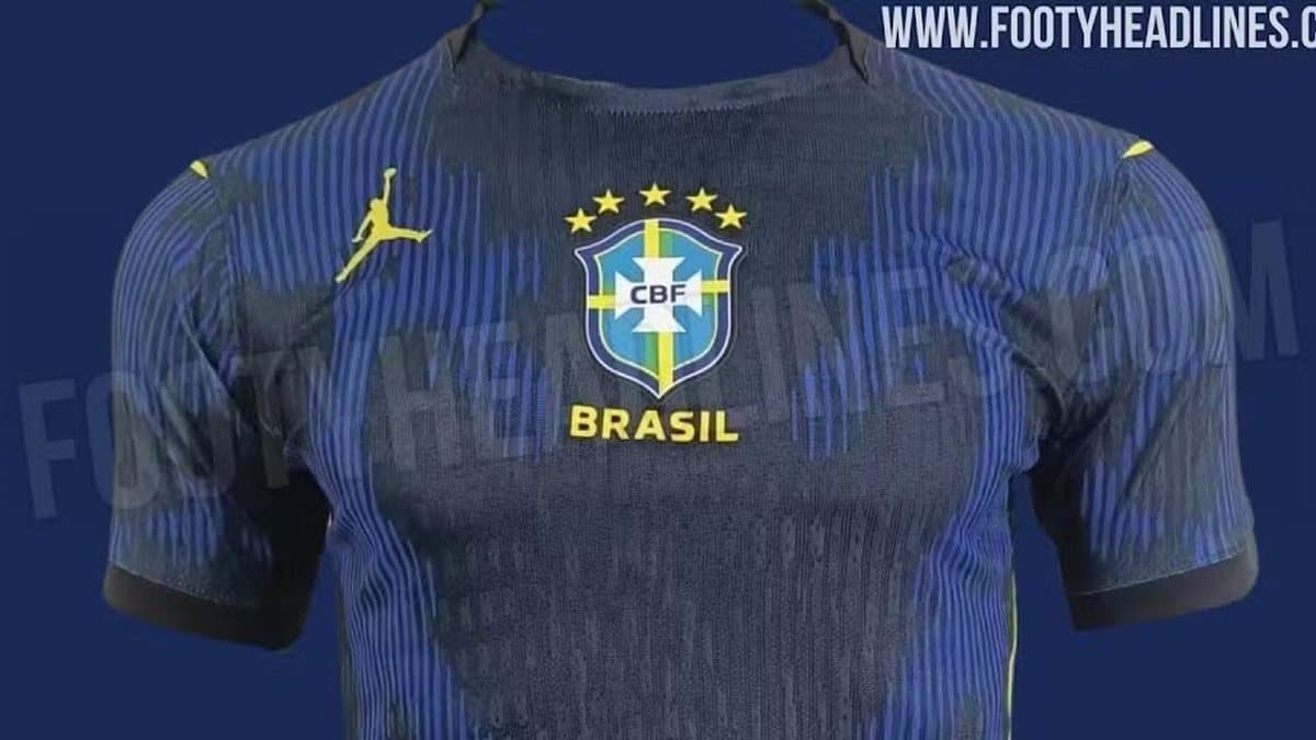 Vaza imagem do novo uniforme azul da Seleção Brasileira para Copa 2026
