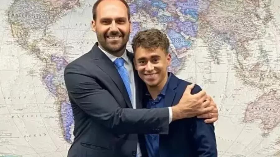Eduardo Bolsonaro critica Nikolas Ferreira por dissidência no PL-SP