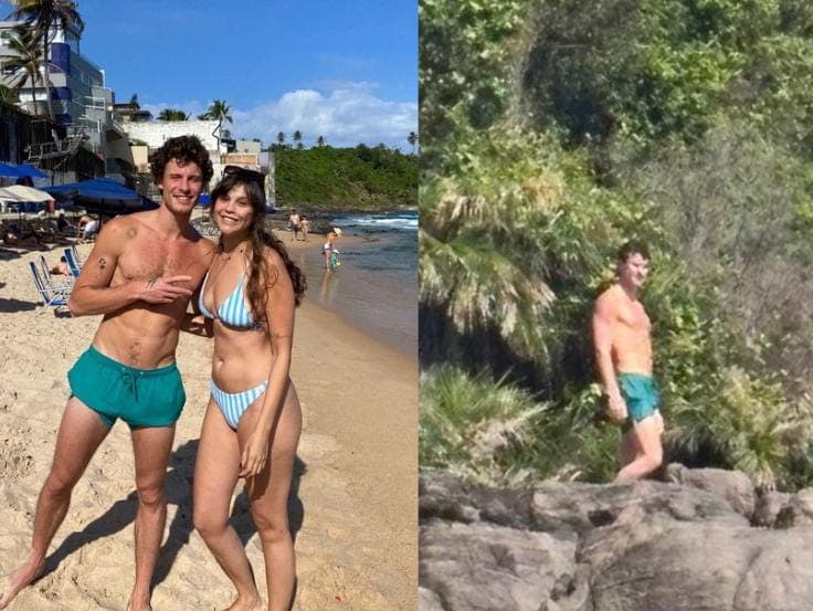 Shawn Mendes é flagrado na praia do Buracão em Salvador após rumores de affair