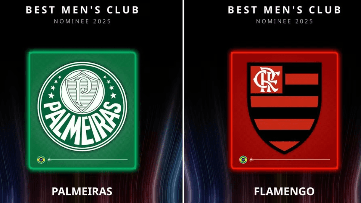 Flamengo e Palmeiras indicados ao prêmio de melhor clube do mundo 2025
