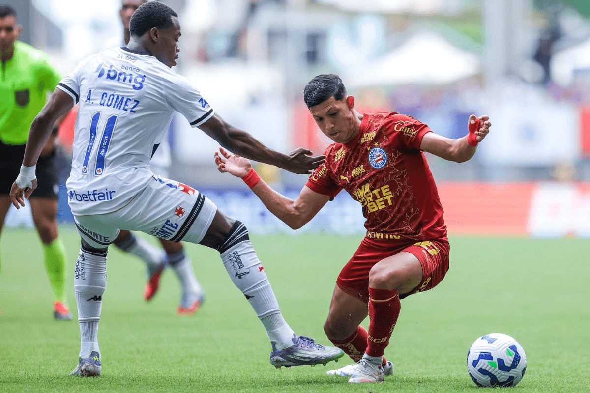 Bahia vence Vasco por 1 a 0 e fortalece a luta por Libertadores na Arena Fonte Nova