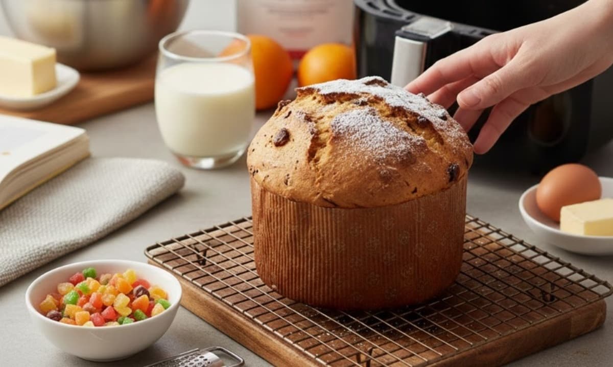 Panetone na airfryer: praticidade e sabor tradicional na sua cozinha