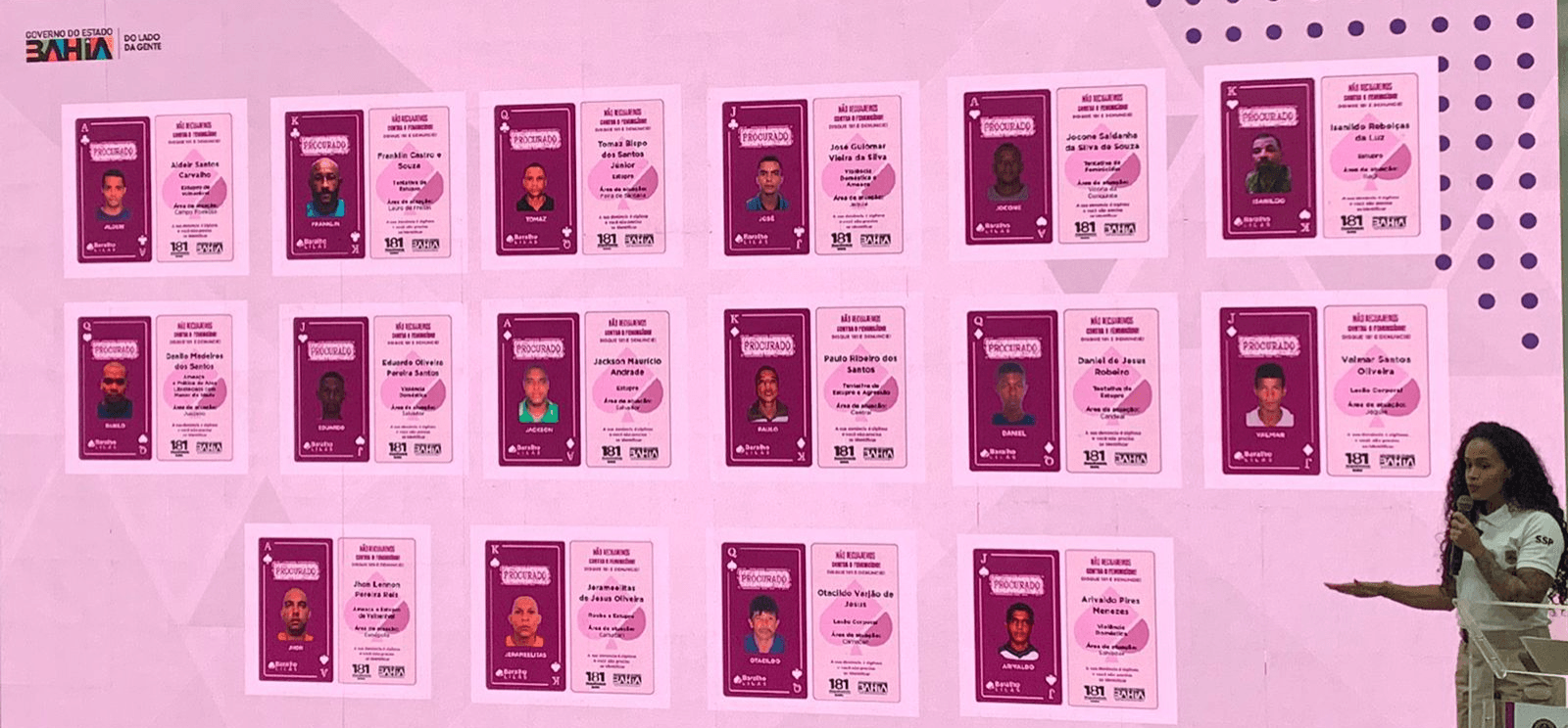 Baralho do Crime Lilás é lançado em Salvador para proteger mulheres e agilizar capturas
