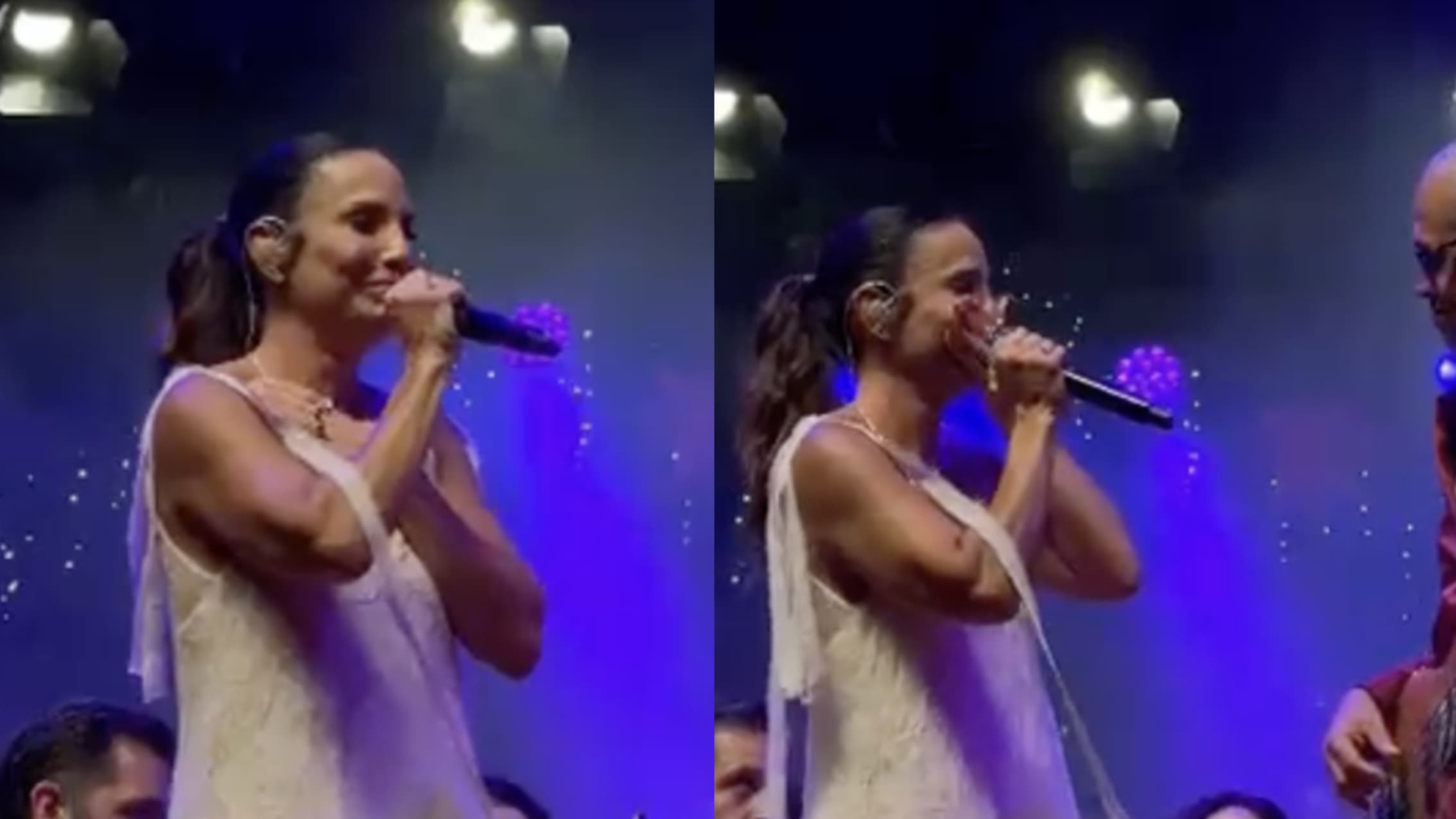 Ivete Sangalo se emociona ao cantar em show após anúncio de separação