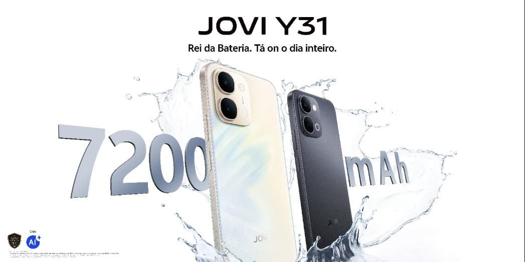 JOVI Y31: Celular barato estreia com bateria de 7.200 mAh e alta resistência