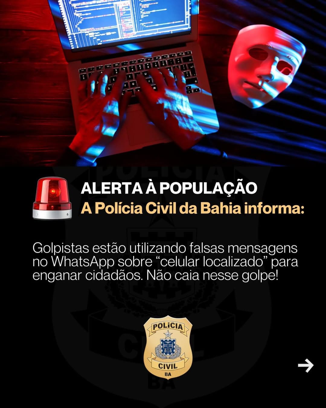 Polícia Civil da Bahia alerta para golpe do 'celular falso' no WhatsApp