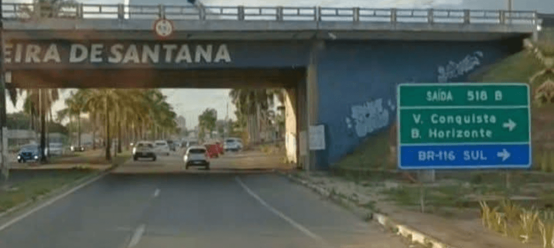 Interdições noturnas no viaduto Portal do Sertão em Feira de Santana