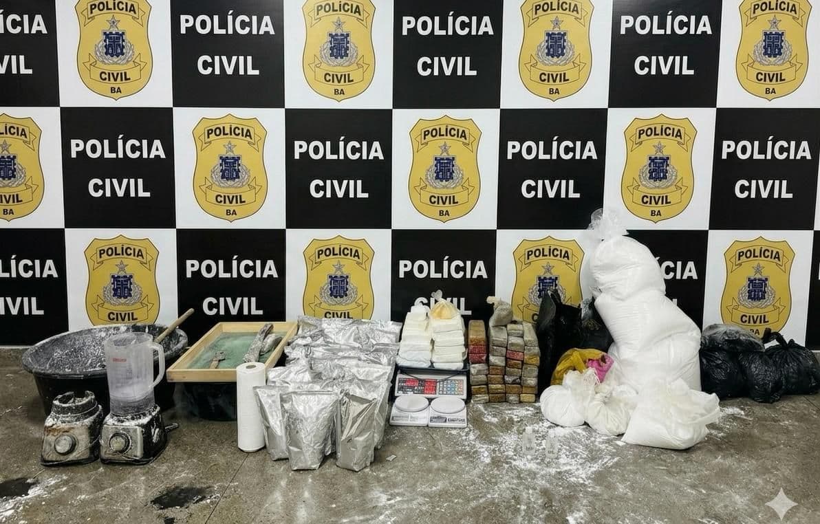 Polícia Civil da Bahia desativa laboratório de drogas em Feira de Santana