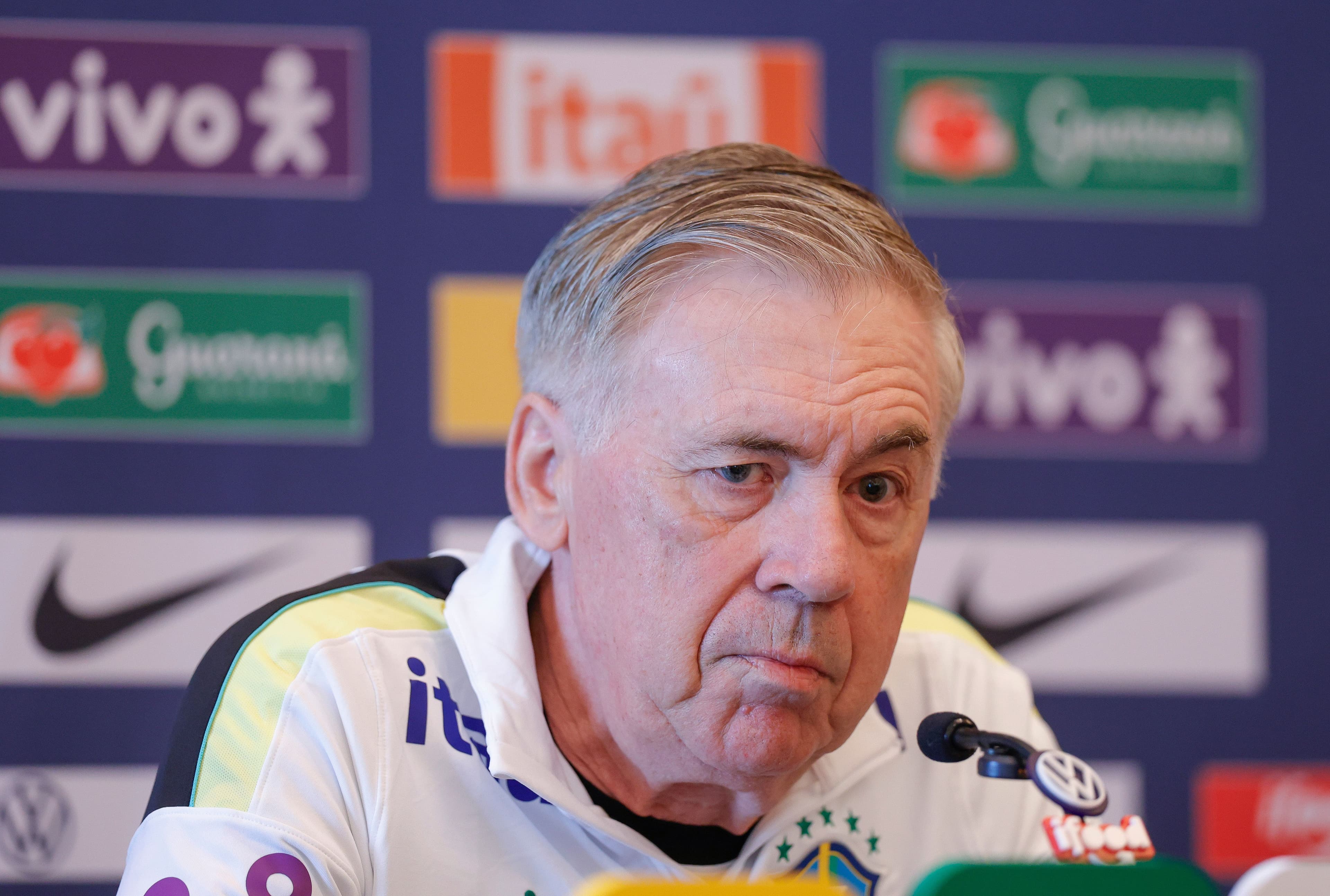 Ancelotti define escalação do Brasil com quatro atacantes para amistoso