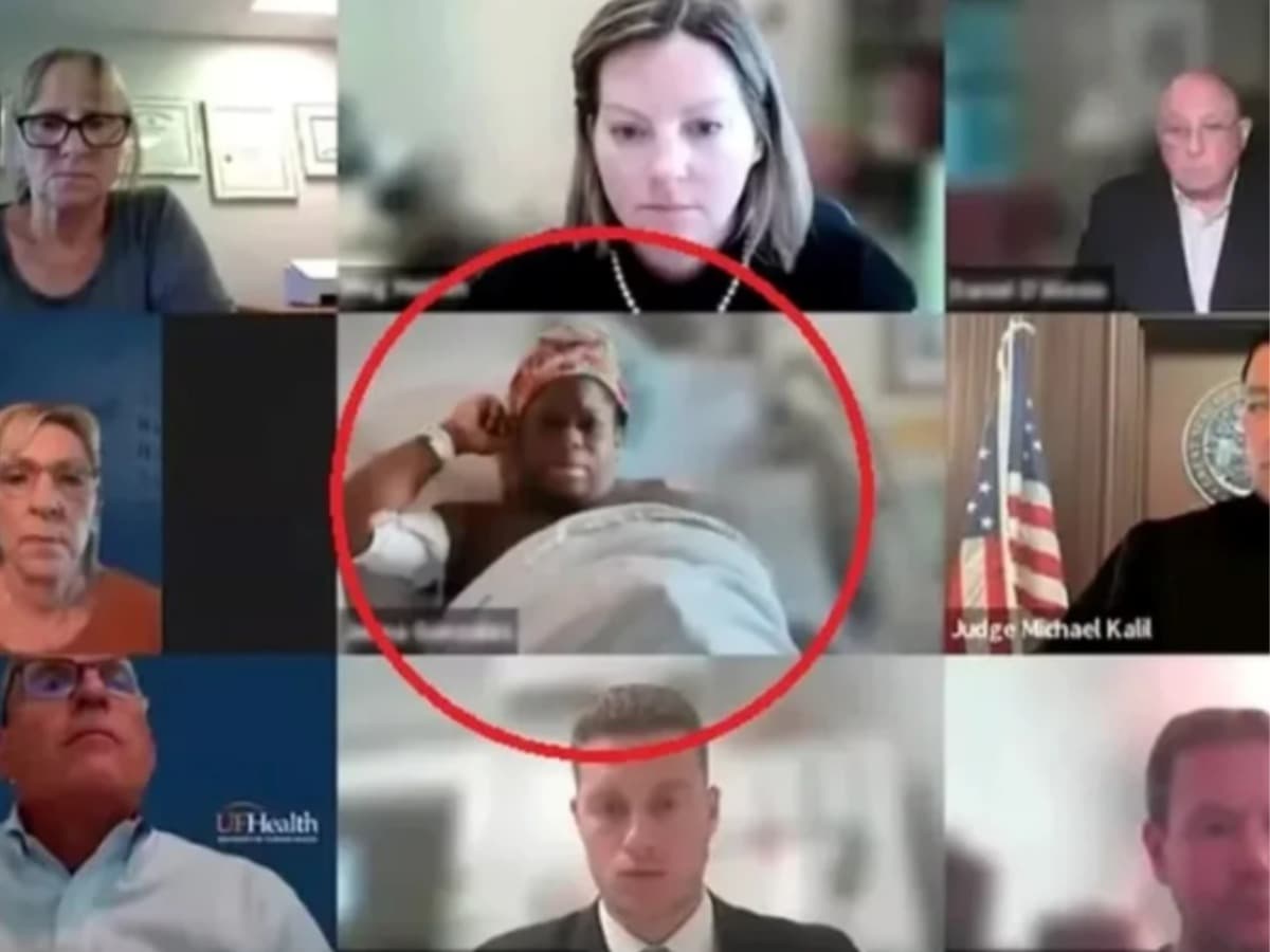 Mulher em trabalho de parto participa de audiência judicial nos EUA