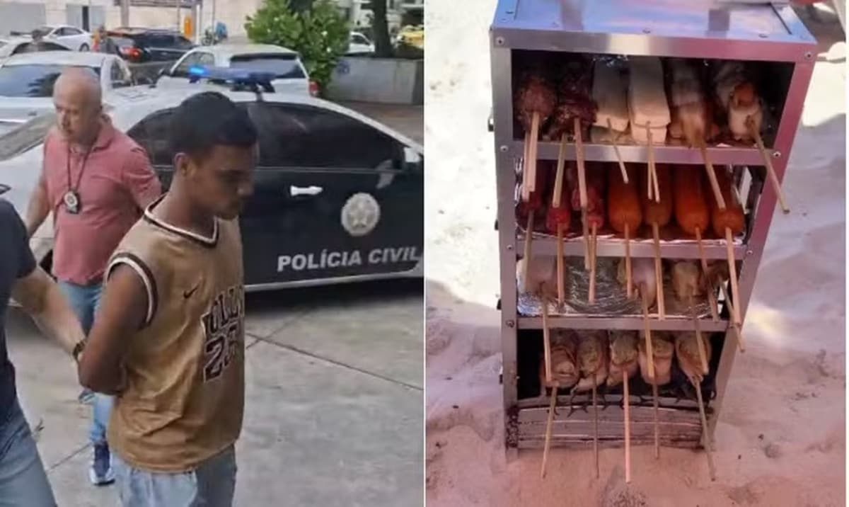 Ambulante é preso por tentar cobrar R$ 10 mil por churrasquinho no Rio