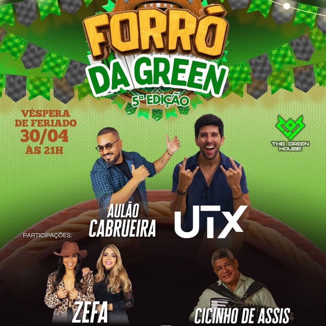 Forró da Green celebra 5ª edição com Ú Tal do Xote na véspera de feriado em Salvador