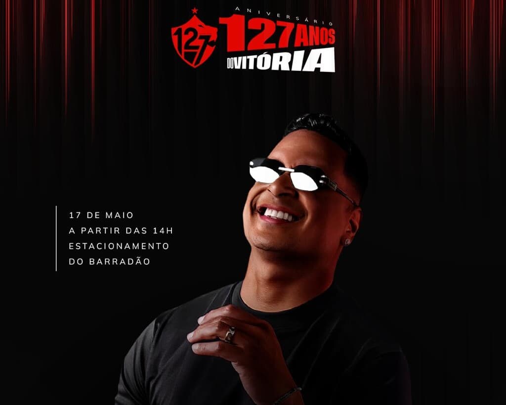 Vitória celebra 127 anos com show de Xanddy Harmonia no Barradão