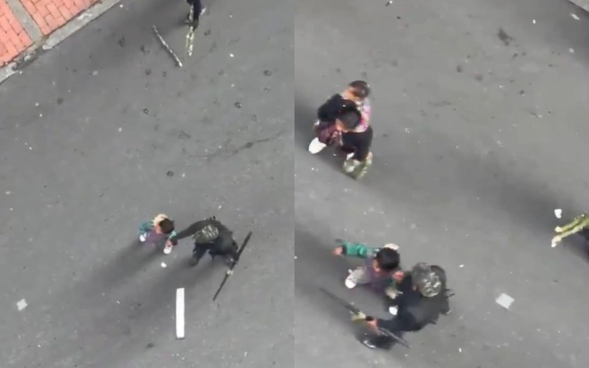 Crianças são usadas como escudo em protesto na Colômbia