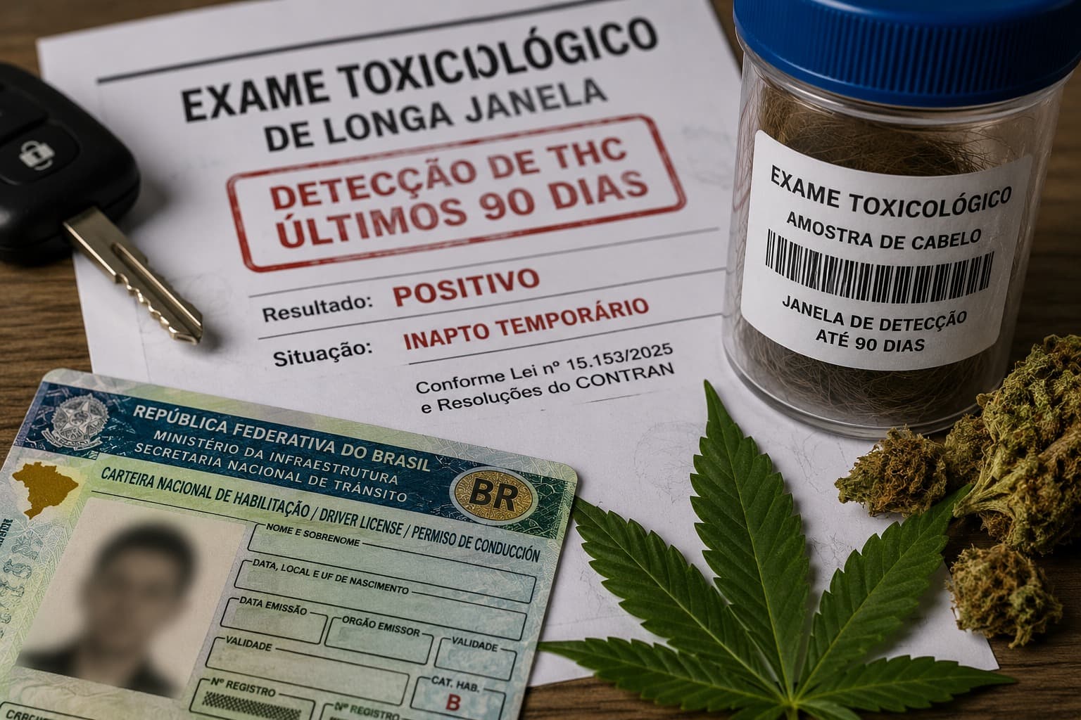 CNH 2026: Exame toxicológico exige abstinência de maconha por até 6 meses