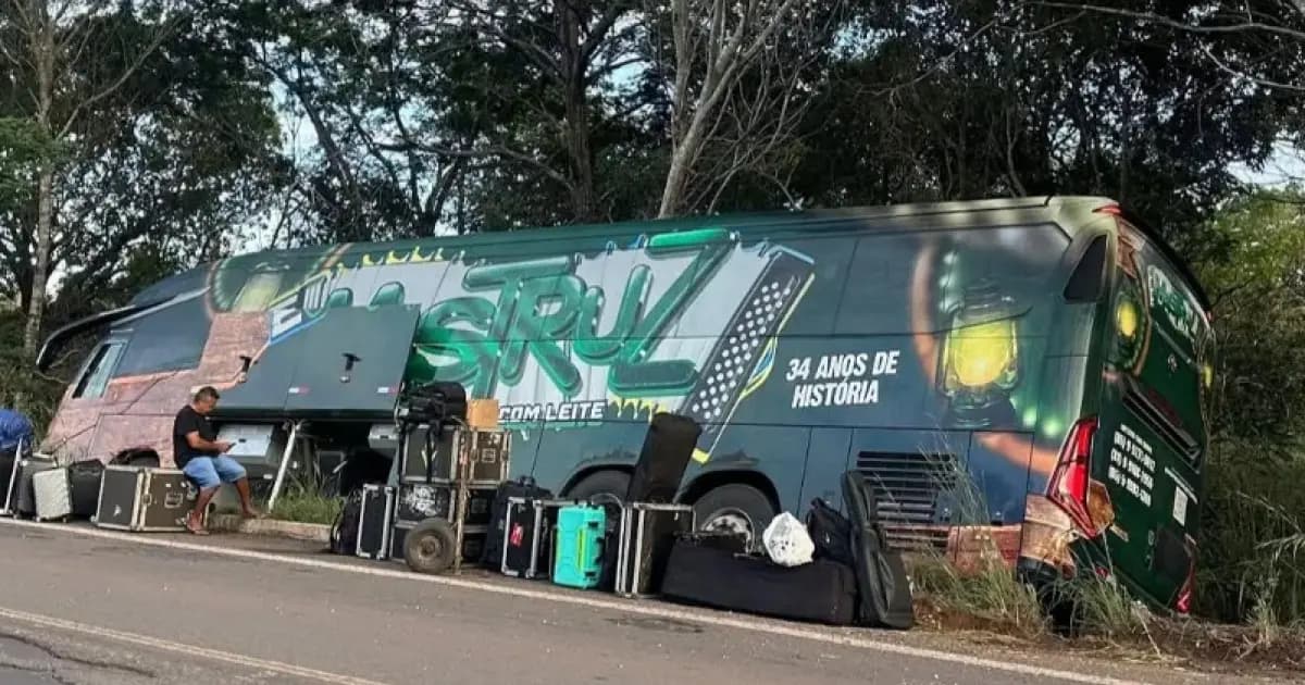 Acidente com ônibus da Mastruz com Leite no Maranhão: ninguém se feriu
